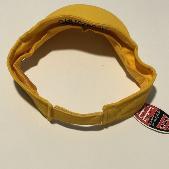 Vintage Kee And Ed Yellow Embroidered Catalina Island Adjustable Golf Visor Hat - Picture 5 of 11